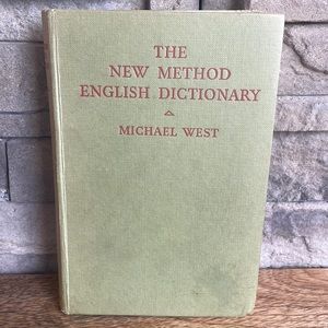 💚 Vintage Dictionary,The New Method, English dictionary by Michael West